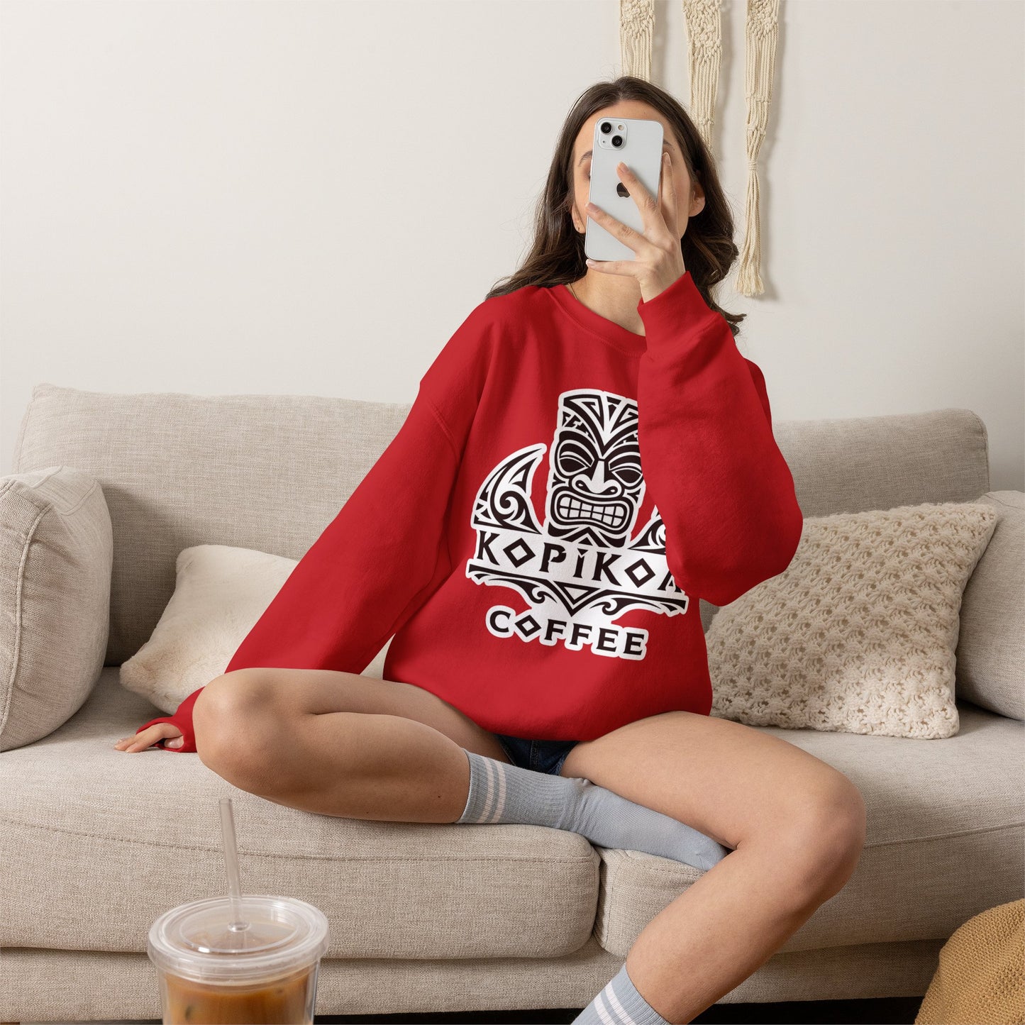 Kopikoa Tribal Logo – Unisex Crewneck Sweatshirt