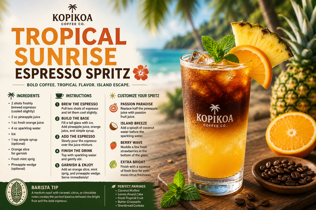 Tropical Sunrise Espresso Spritz