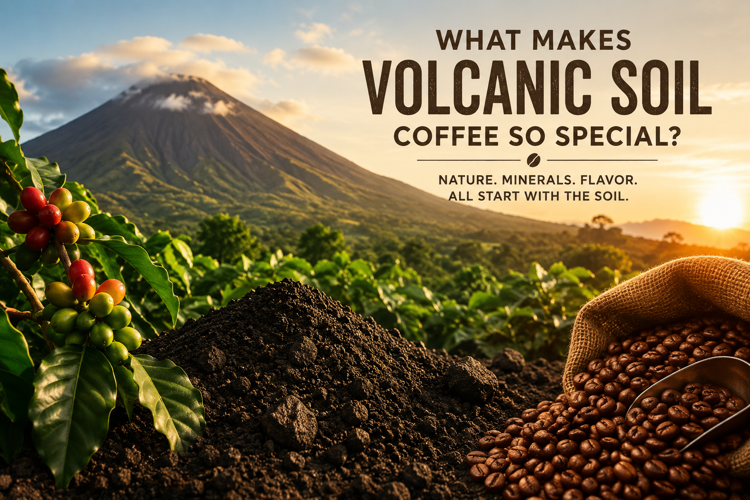 What makes volcanic soil coffee special?