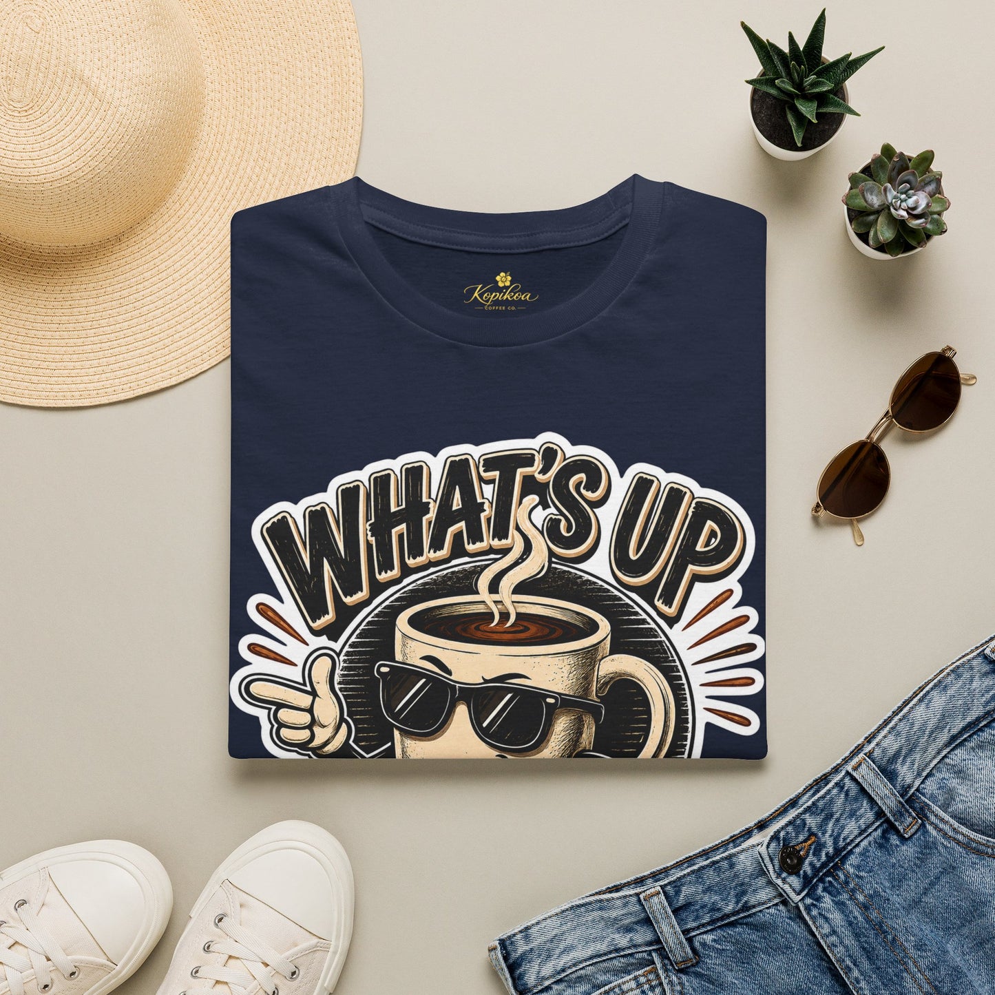 Kopikoa What's Up Coffee Cup – Unisex T-Shirt