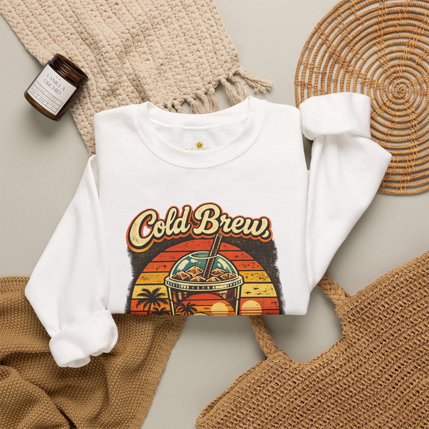 Kopikoa Cold Brew Warm Vibes – Unisex Crewneck Sweatshirt