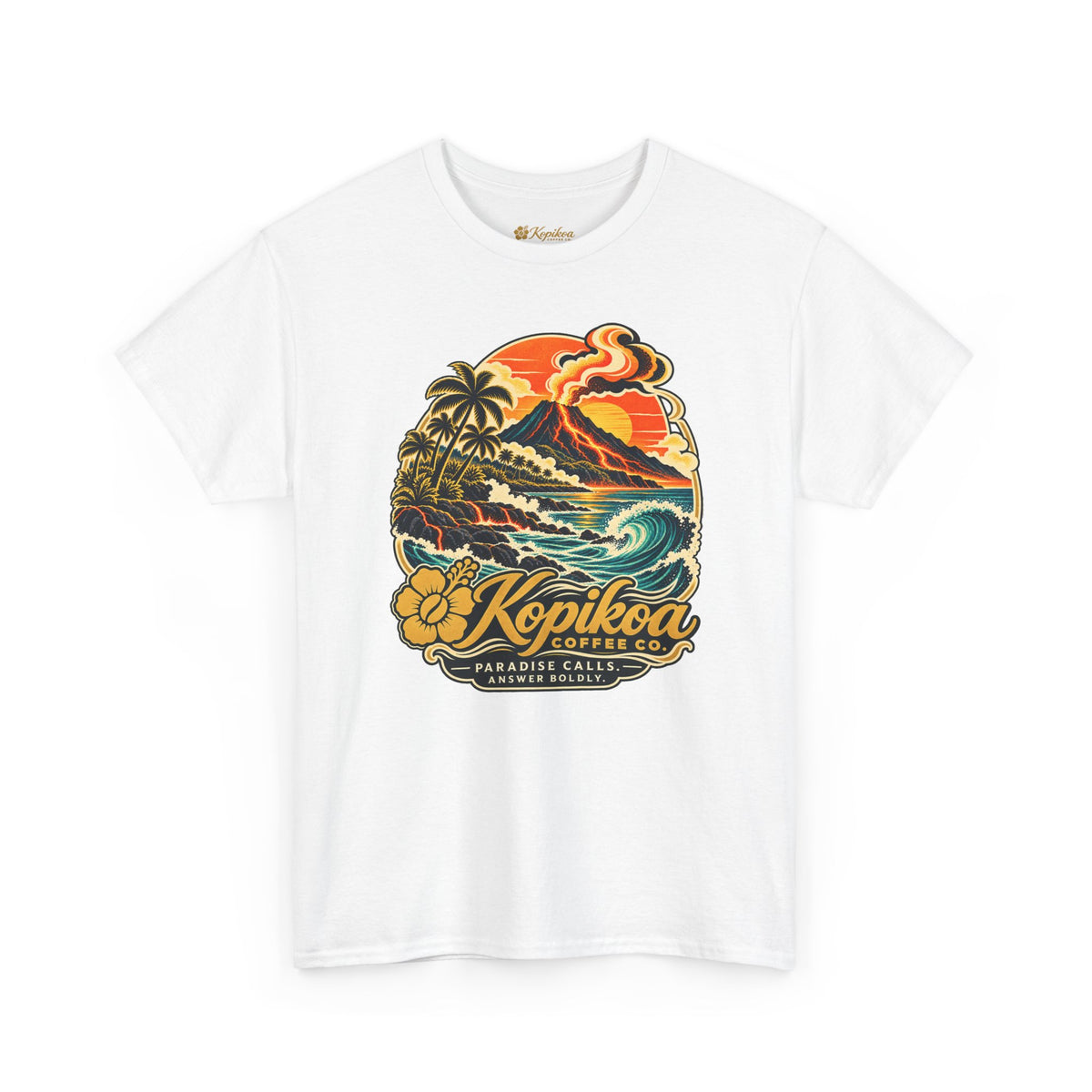 Vintage Hawaiian Surf & Coffee 'Kopikoa' Paradise Graphic Tee