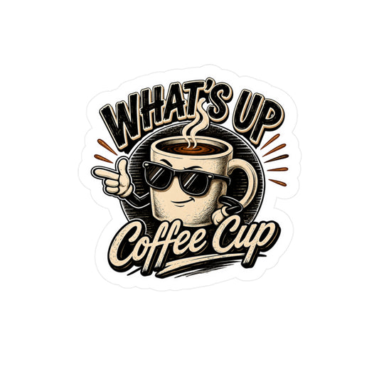 Kopikoa What's Up Coffee Cup – Kiss Cut Vinyl Decal