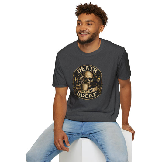 Death Before Decaf T‑Shirt