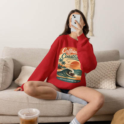 Kopikoa Caffeine and Coastlines – Unisex Crewneck Sweatshirt