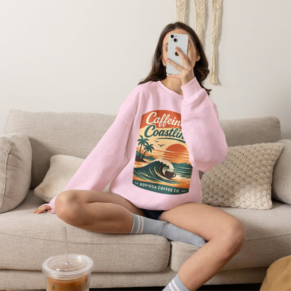 Kopikoa Caffeine and Coastlines – Unisex Crewneck Sweatshirt