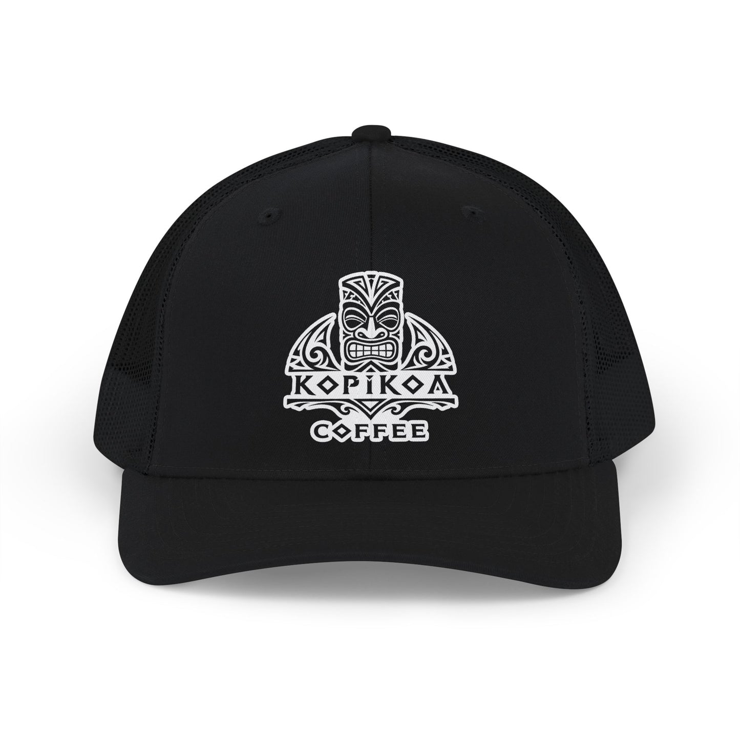 Kopikoa Tiki Logo Embroidered Trucker Cap — Snapback Hat