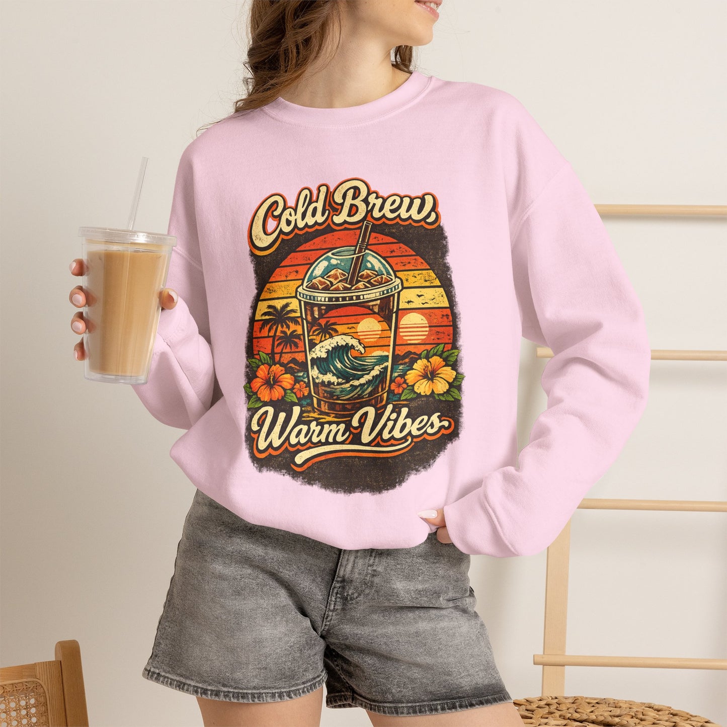 Kopikoa Cold Brew Warm Vibes – Unisex Crewneck Sweatshirt