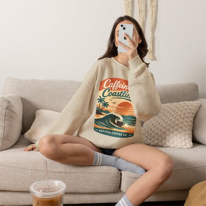 Kopikoa Caffeine and Coastlines – Unisex Crewneck Sweatshirt
