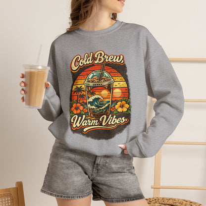 Kopikoa Cold Brew Warm Vibes – Unisex Crewneck Sweatshirt