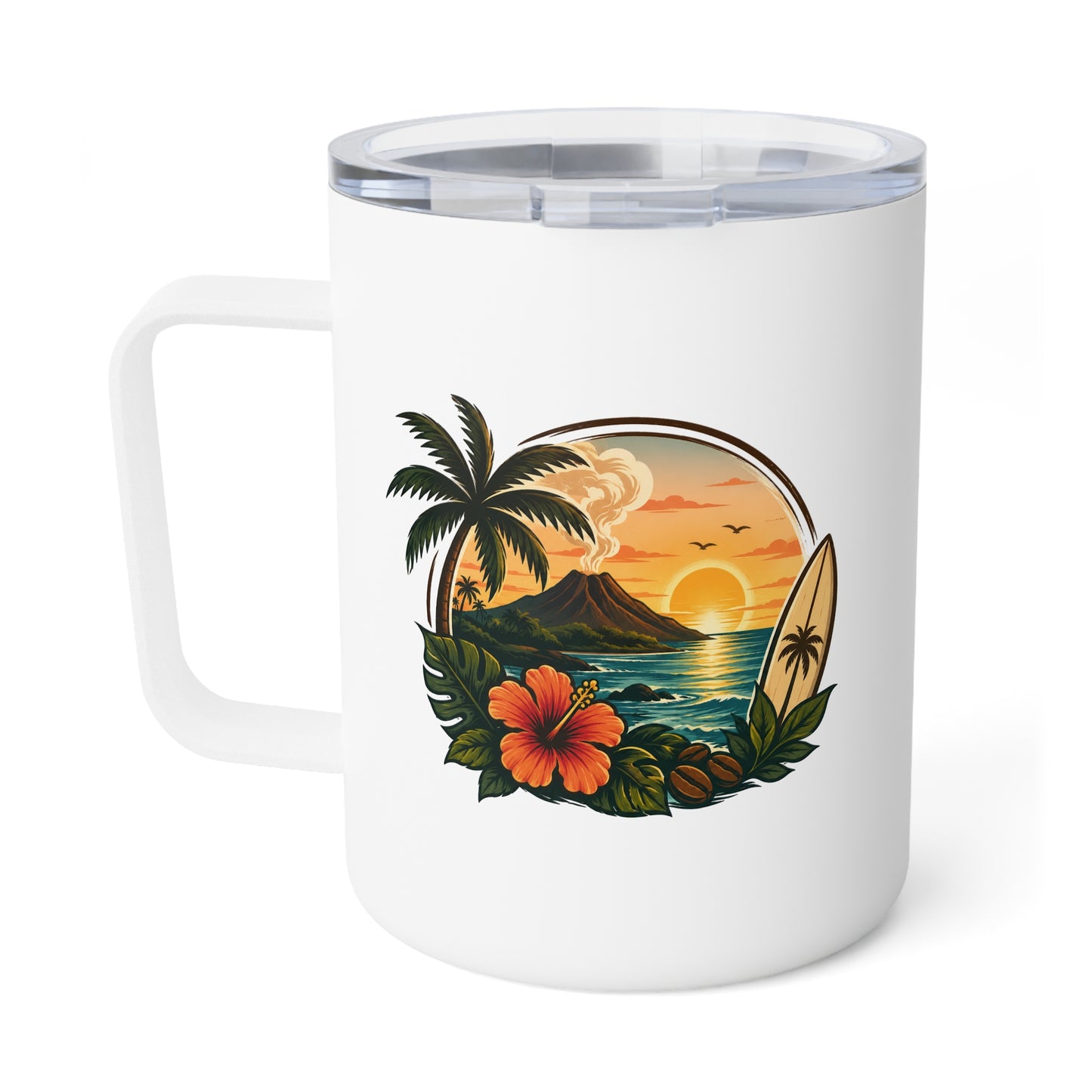 Kopikoa Tropical Surf Tumbler — 10oz Insulated Coffee Mug