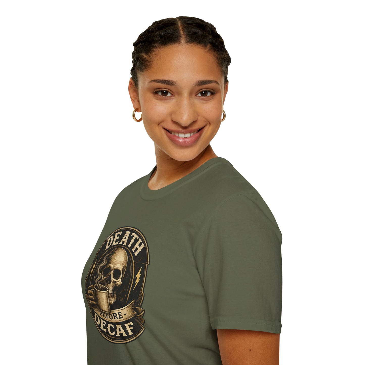 Kopikoa Death Before Decaf – Unisex T-Shirt