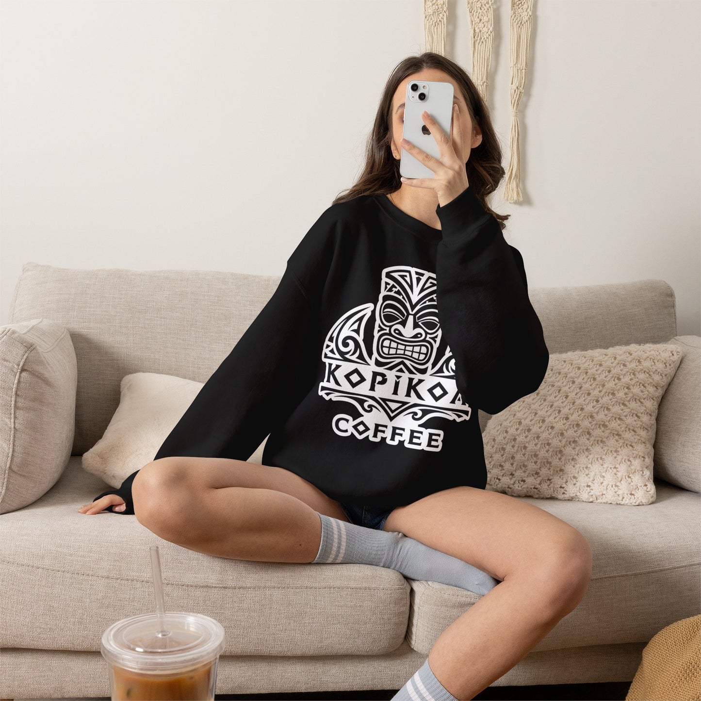 Kopikoa Tribal Logo – Unisex Crewneck Sweatshirt