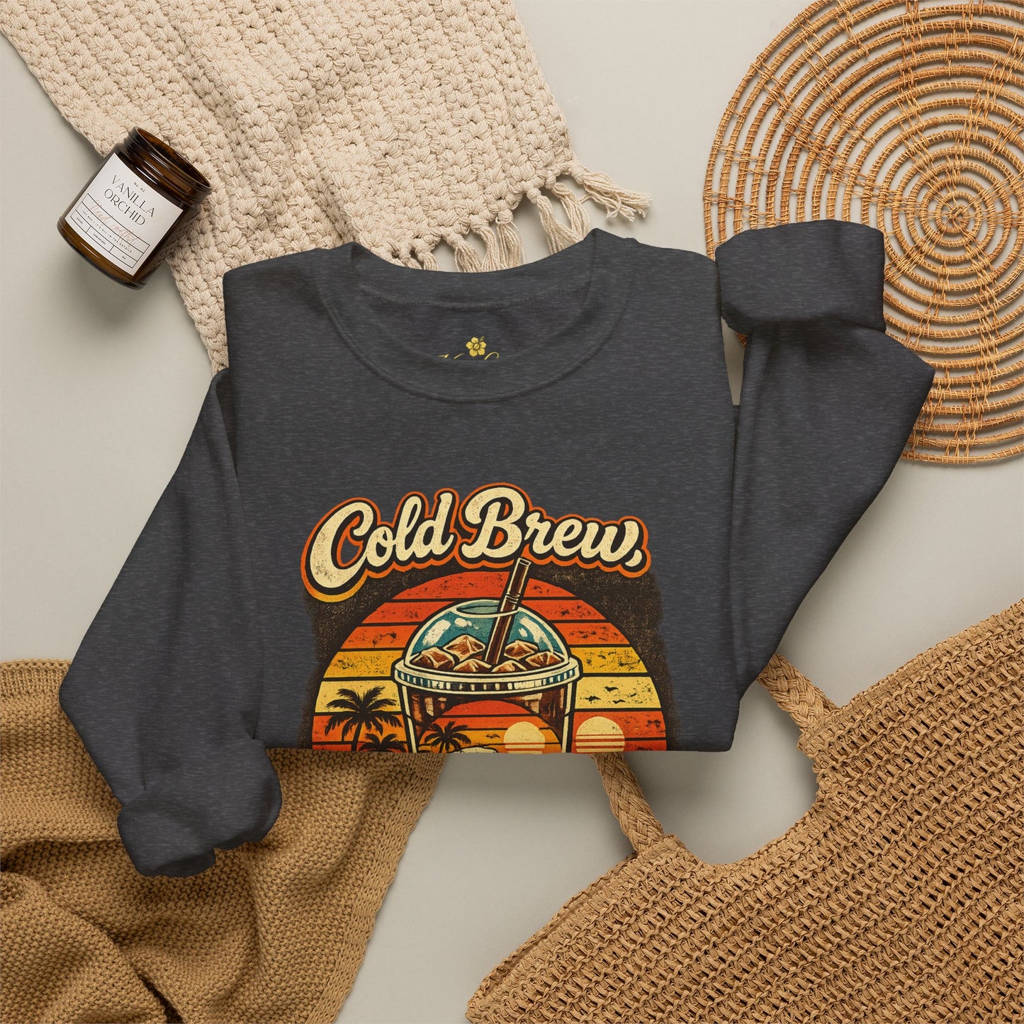 Kopikoa Cold Brew Warm Vibes – Unisex Crewneck Sweatshirt