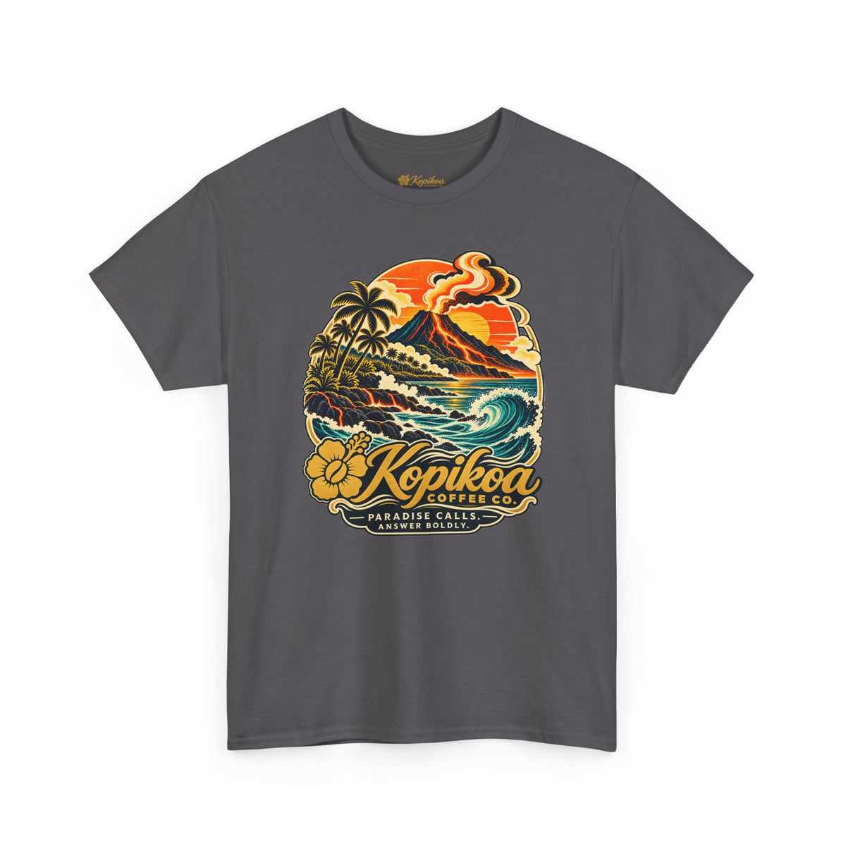 Vintage Hawaiian Surf & Coffee 'Kopikoa' Paradise Graphic Tee