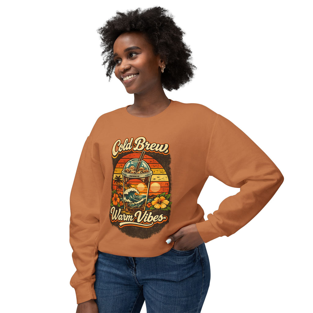 Cold Brew Warm Vibes Crewneck Sweatshirt