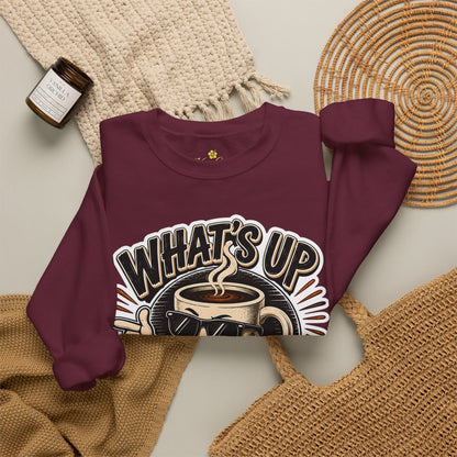 Kopikoa What's Up Coffee Cup – Unisex Crewneck Sweatshirt