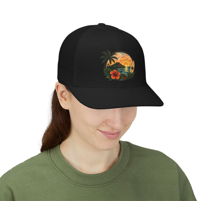 Kopikoa Tropical Sunset Surf Trucker Cap — Snapback Hat
