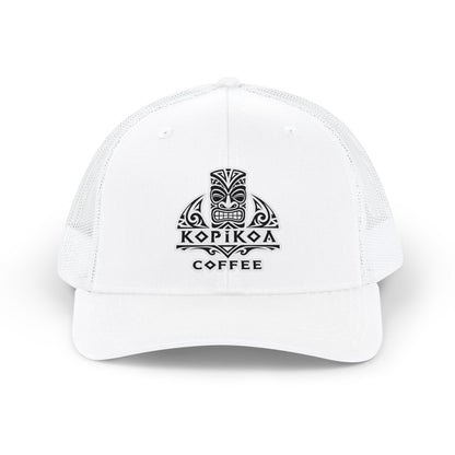 Kopikoa Tiki Logo Embroidered Trucker Cap — Snapback Hat