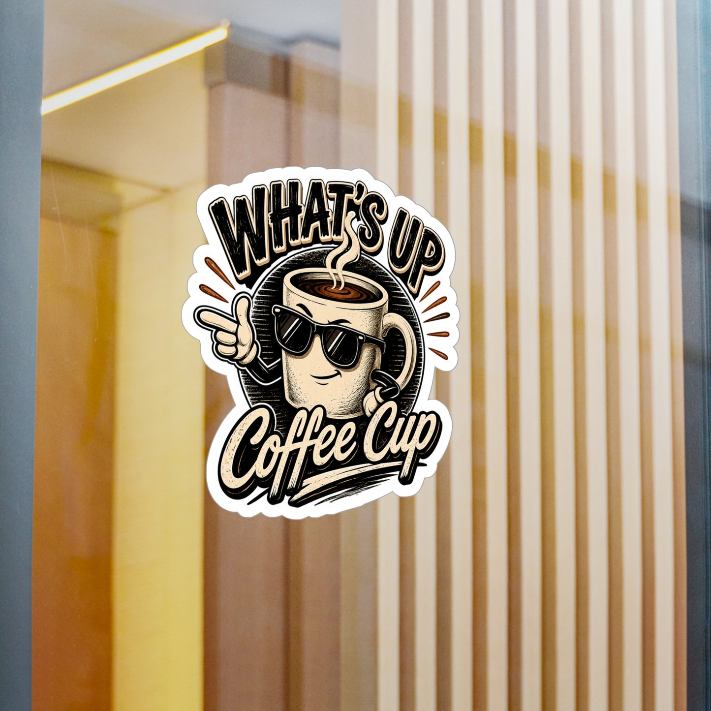 Kopikoa What's Up Coffee Cup – Kiss Cut Vinyl Decal