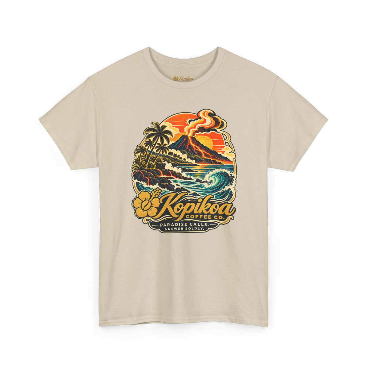 Vintage Hawaiian Surf & Coffee 'Kopikoa' Paradise Graphic Tee