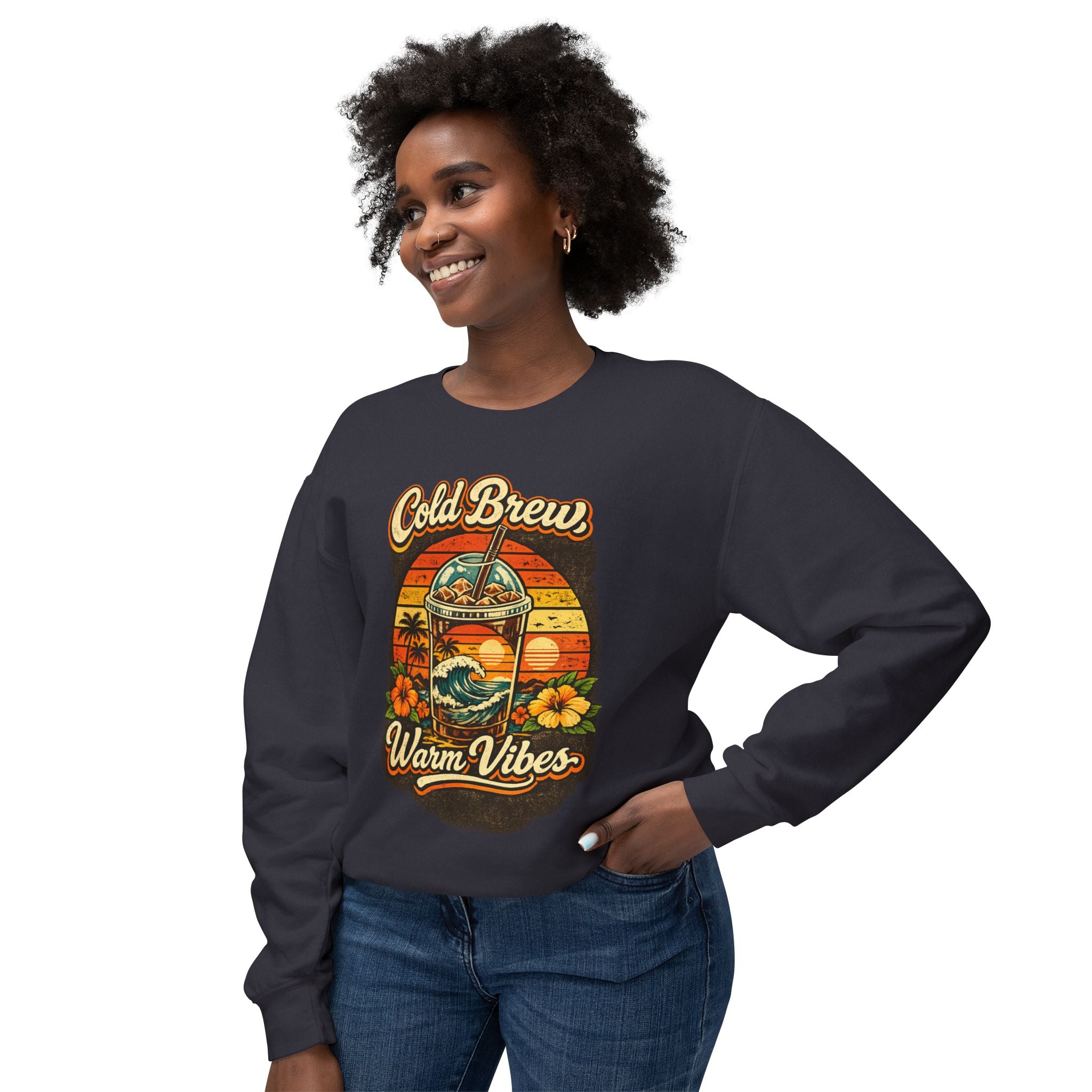 Cold Brew Warm Vibes Crewneck Sweatshirt