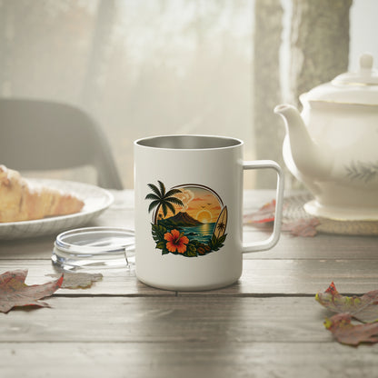 Kopikoa Tropical Surf Tumbler — 10oz Insulated Coffee Mug