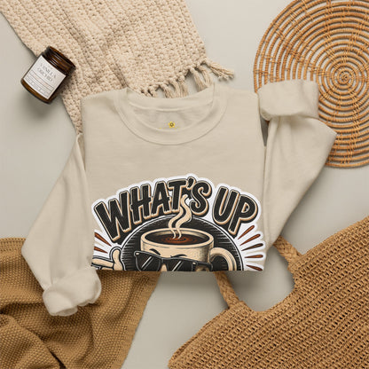 Kopikoa What's Up Coffee Cup – Unisex Crewneck Sweatshirt