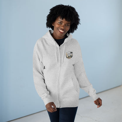 Zip Hoodie — Kopikoa Surf & Sip Coffee Co. Vintage Surfboard Design