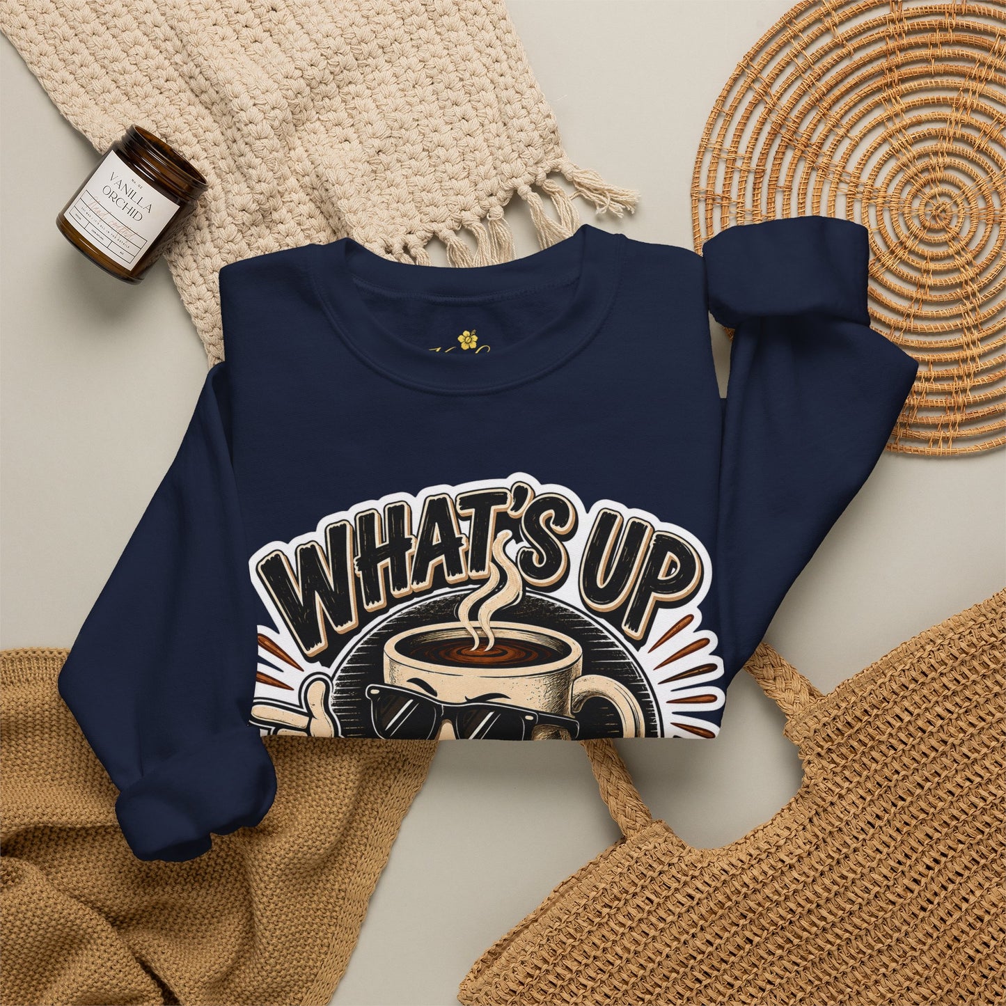 Kopikoa What's Up Coffee Cup – Unisex Crewneck Sweatshirt