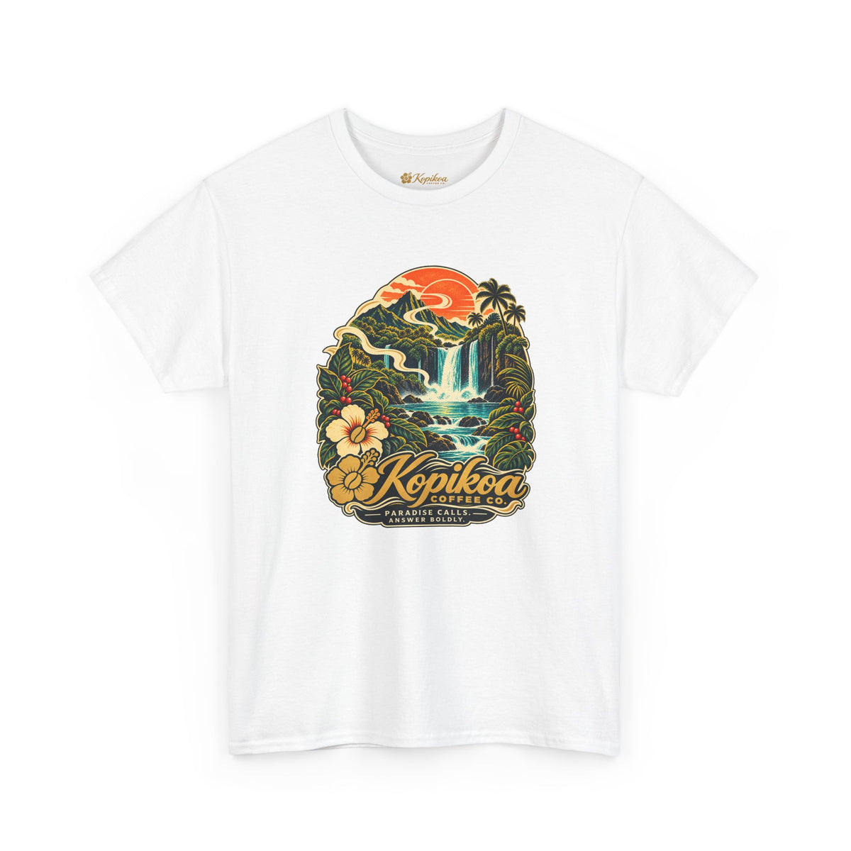 Kopikoa Waterfall Hawaii T-Shirt — Tropical Vintage Island Tee