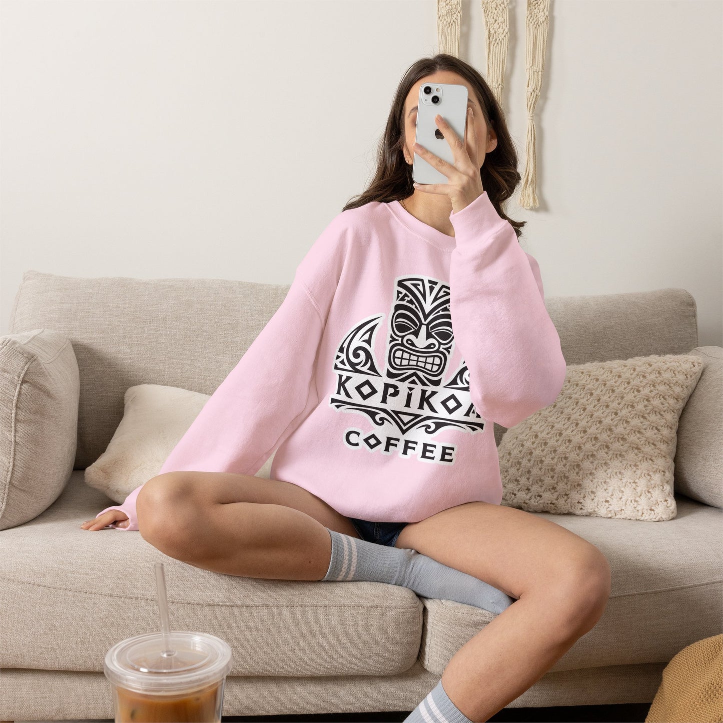 Kopikoa Tribal Logo – Unisex Crewneck Sweatshirt