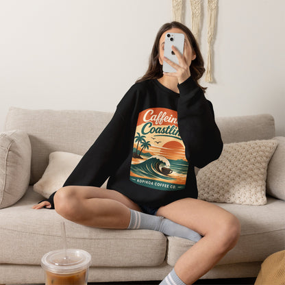 Kopikoa Caffeine and Coastlines – Unisex Crewneck Sweatshirt