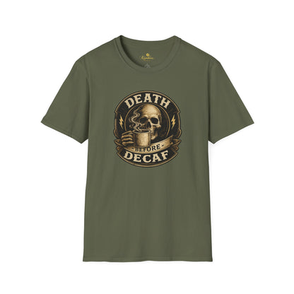 Kopikoa Death Before Decaf – Unisex T-Shirt
