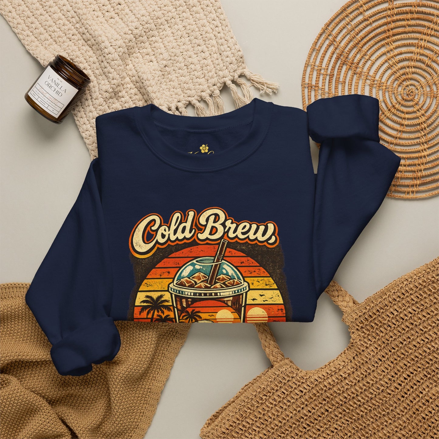 Kopikoa Cold Brew Warm Vibes – Unisex Crewneck Sweatshirt