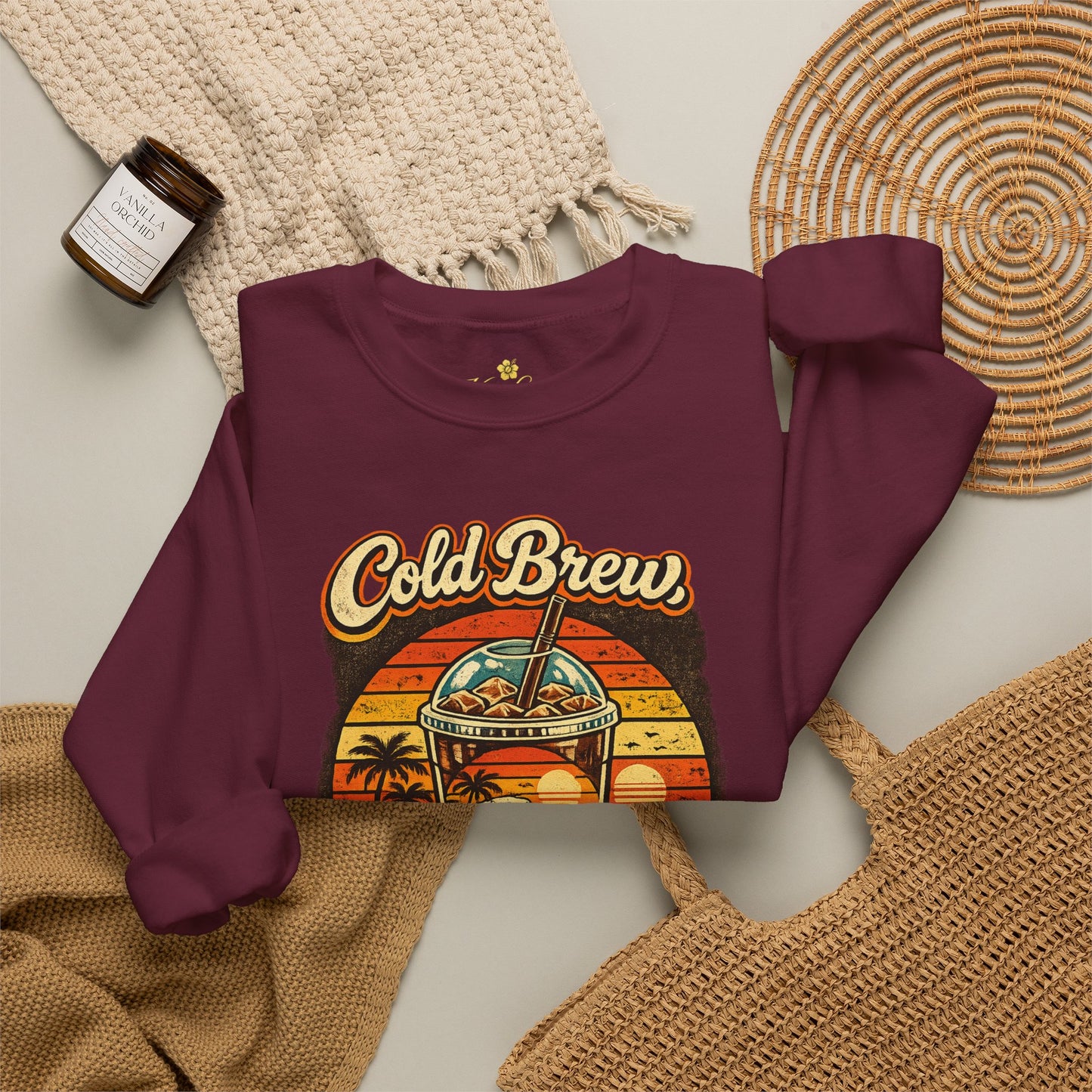 Kopikoa Cold Brew Warm Vibes – Unisex Crewneck Sweatshirt