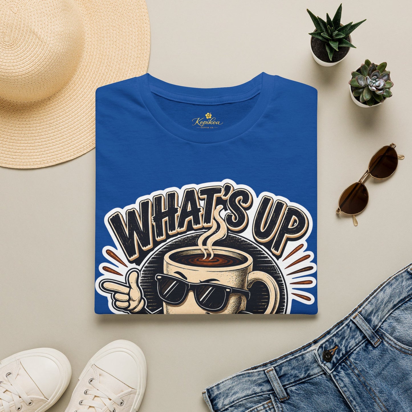 Kopikoa What's Up Coffee Cup – Unisex T-Shirt