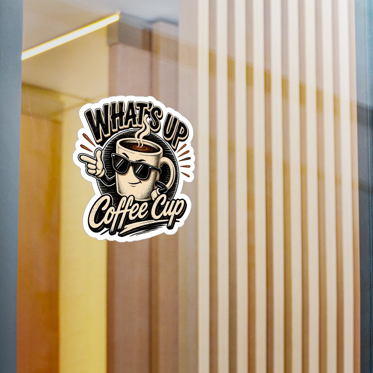 Kopikoa What's Up Coffee Cup – Kiss Cut Vinyl Decal