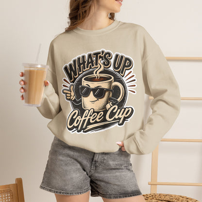 Kopikoa What's Up Coffee Cup – Unisex Crewneck Sweatshirt