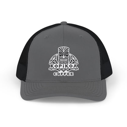 Kopikoa Tiki Logo Embroidered Trucker Cap — Snapback Hat