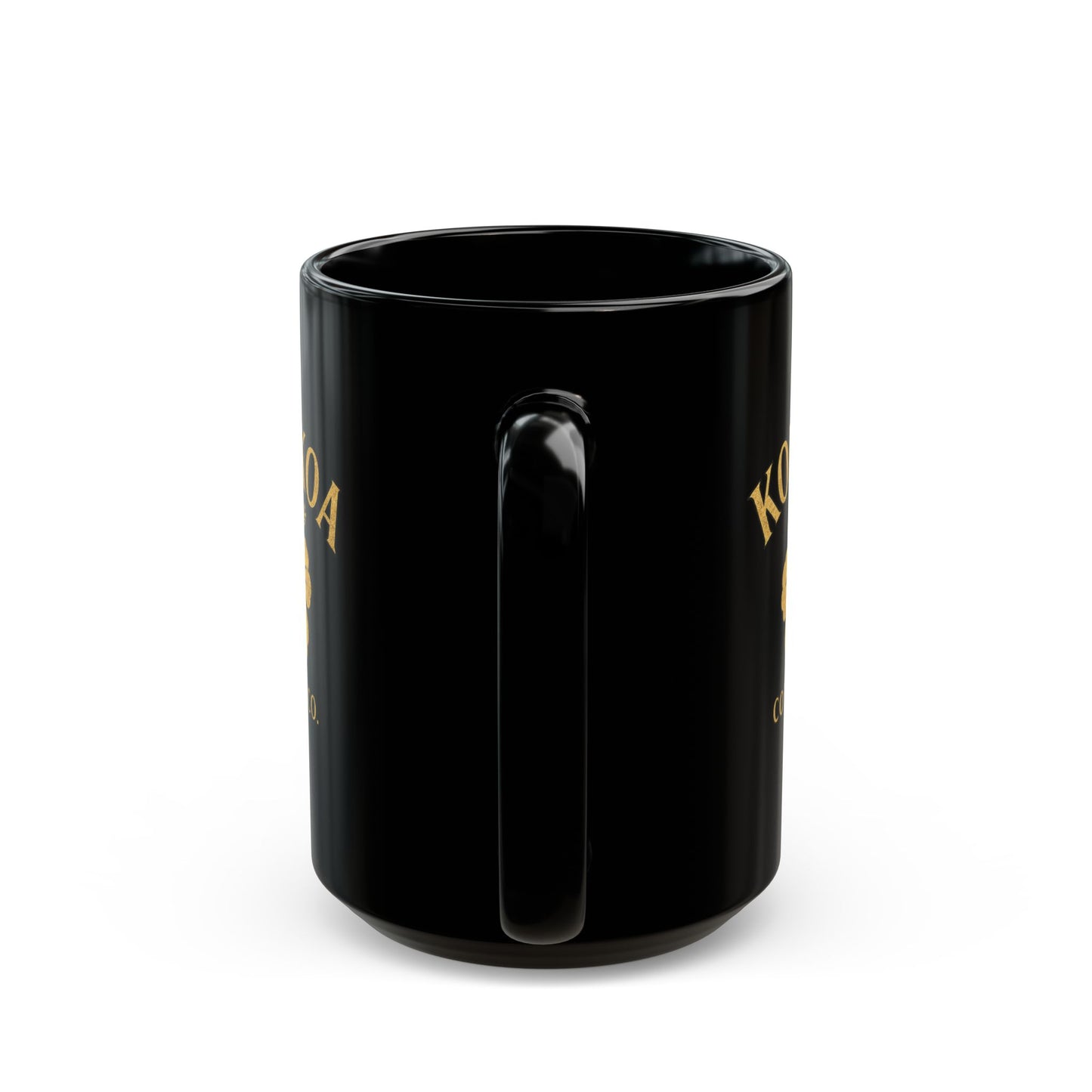 Kopikoa Coffee Co. Black Ceramic Mug – Hawaiian Hibiscus Coffee Cup (11oz & 15oz)