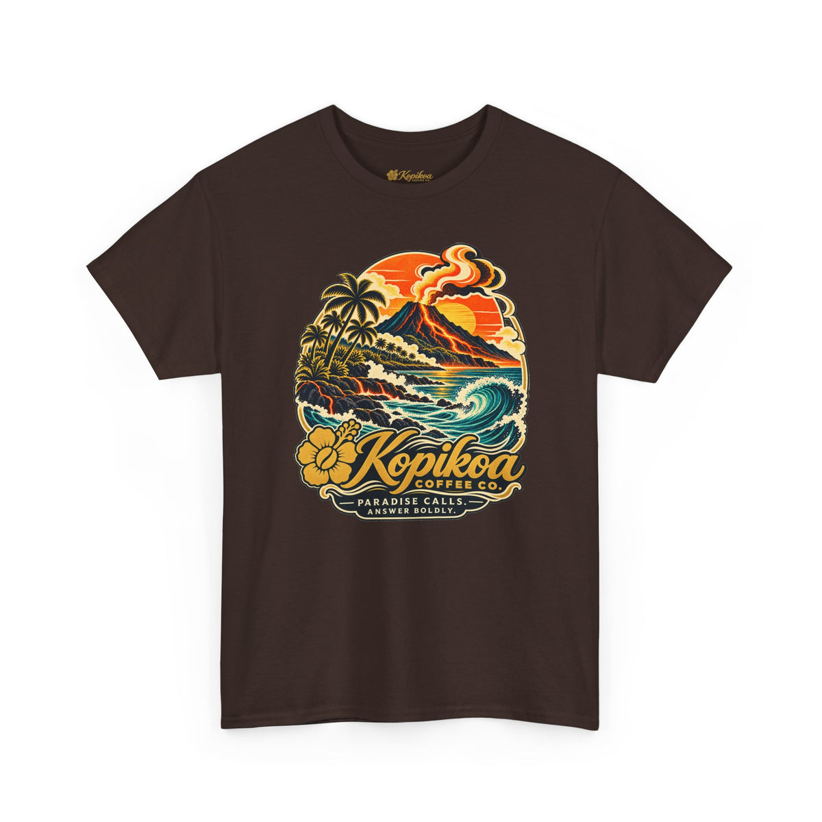 Vintage Hawaiian Surf & Coffee 'Kopikoa' Paradise Graphic Tee