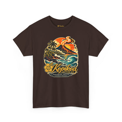 Vintage Hawaiian Surf & Coffee 'Kopikoa' Paradise Graphic Tee