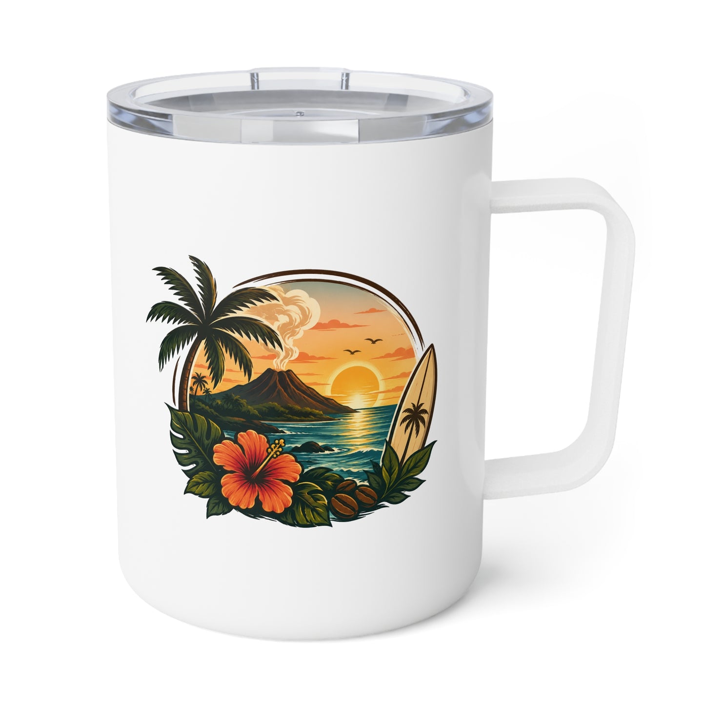 Kopikoa Tropical Surf Tumbler — 10oz Insulated Coffee Mug