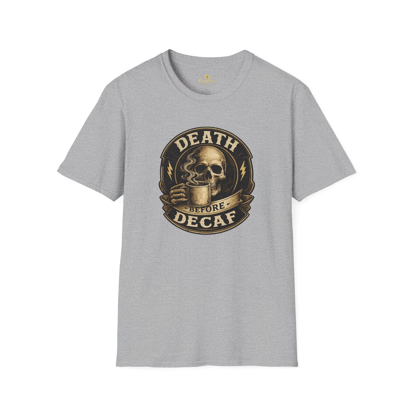 Kopikoa Death Before Decaf – Unisex T-Shirt