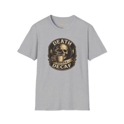 Kopikoa Death Before Decaf – Unisex T-Shirt