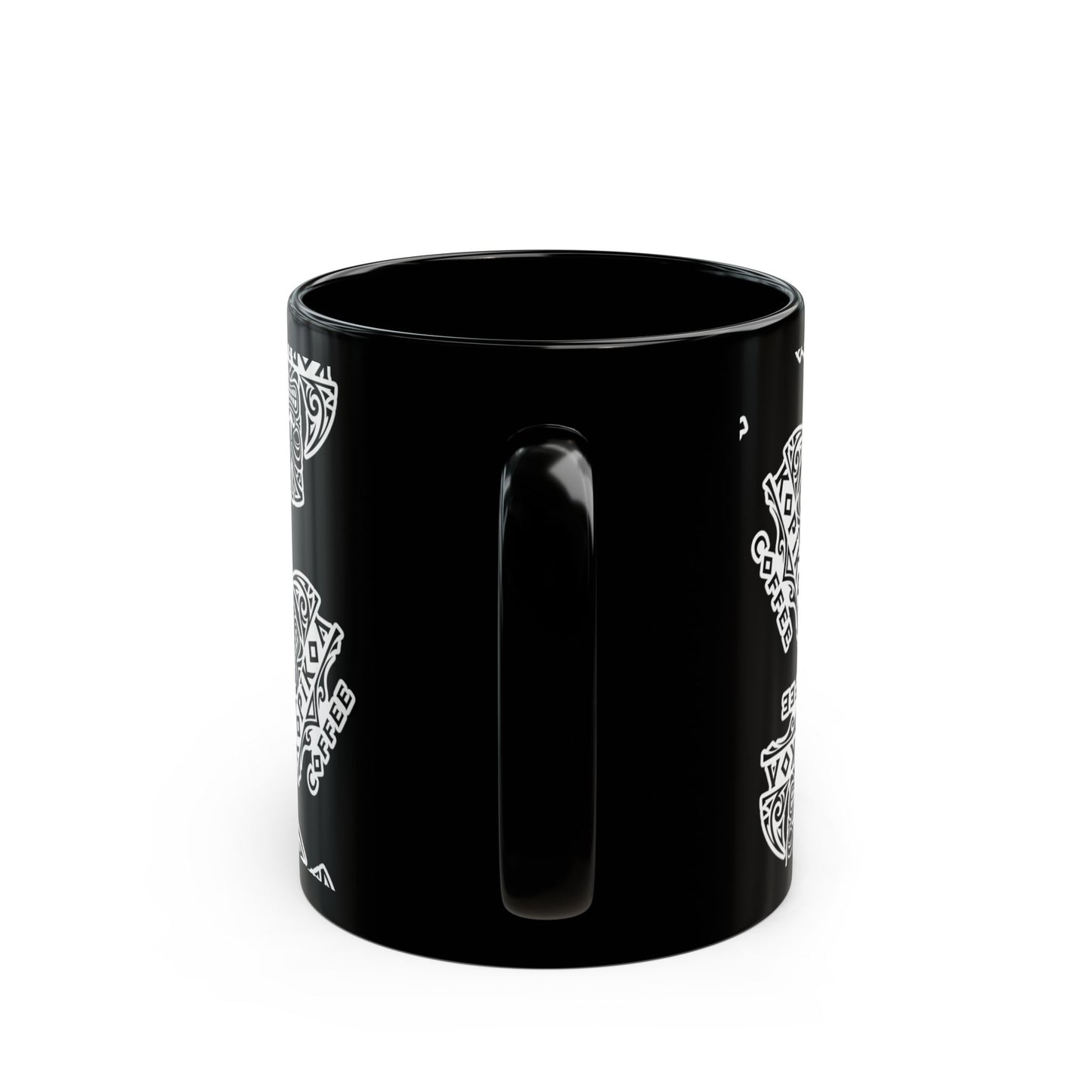 Kopikoa Tribal Tiki Ceramic Mug — Black (11oz & 15oz)