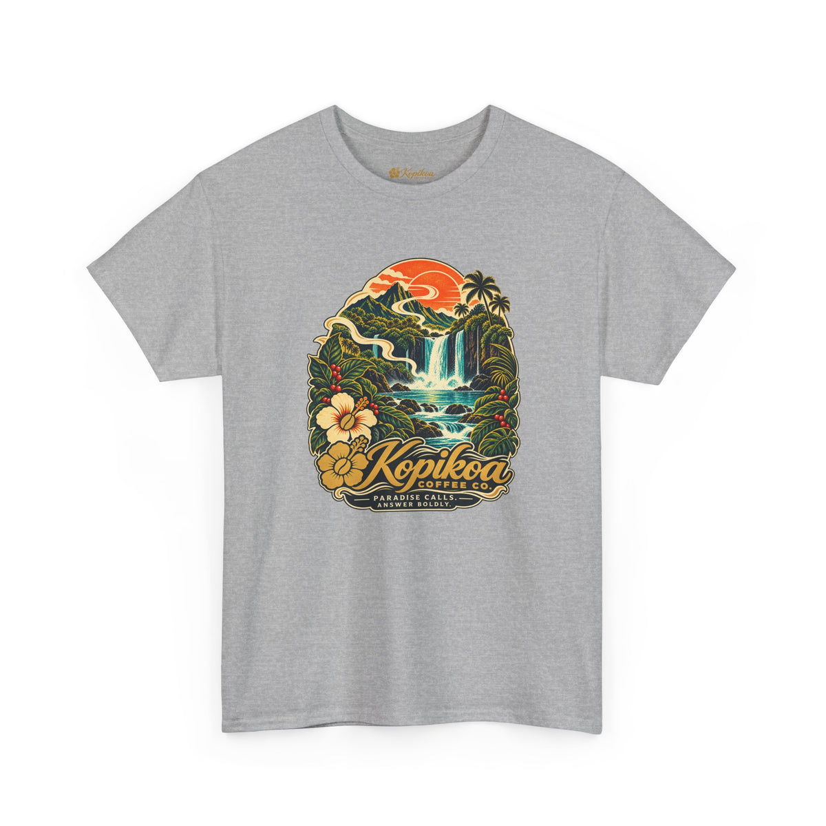 Kopikoa Waterfall Hawaii T-Shirt — Tropical Vintage Island Tee