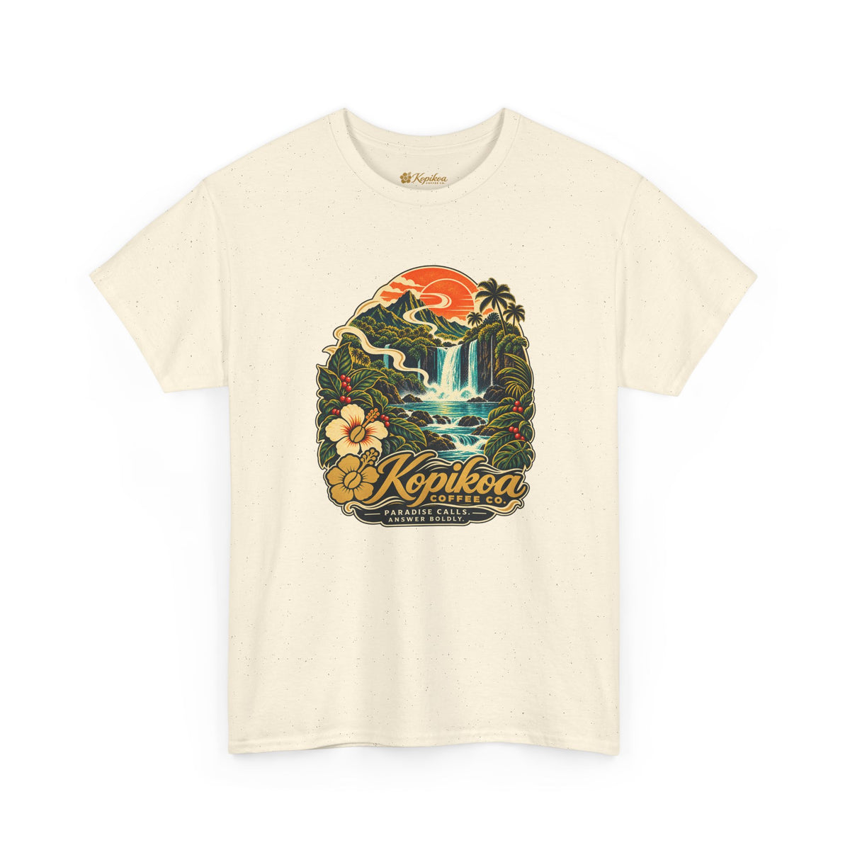 Kopikoa Waterfall Hawaii T-Shirt — Tropical Vintage Island Tee