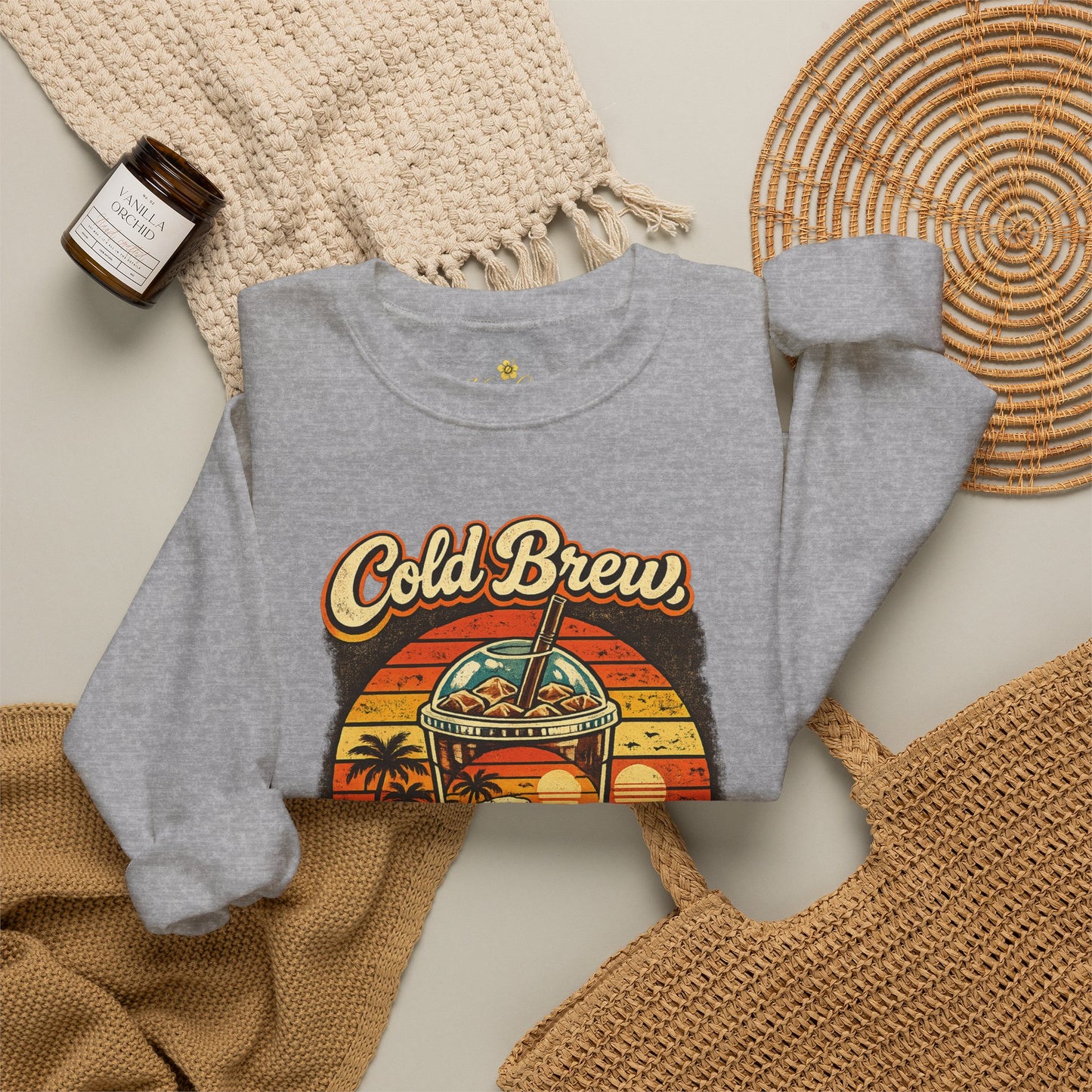 Kopikoa Cold Brew Warm Vibes – Unisex Crewneck Sweatshirt